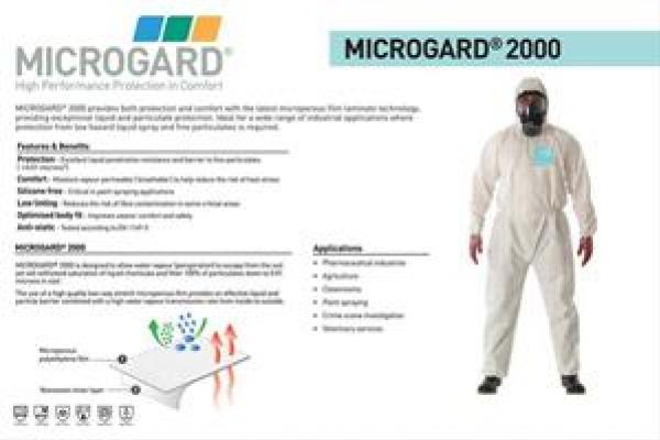 ชุป้องกันสารเคมี ไมรโครการด์ 2000 standard